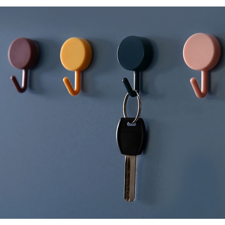 Set 5 móc tròn dán tường treo đồ đa năng