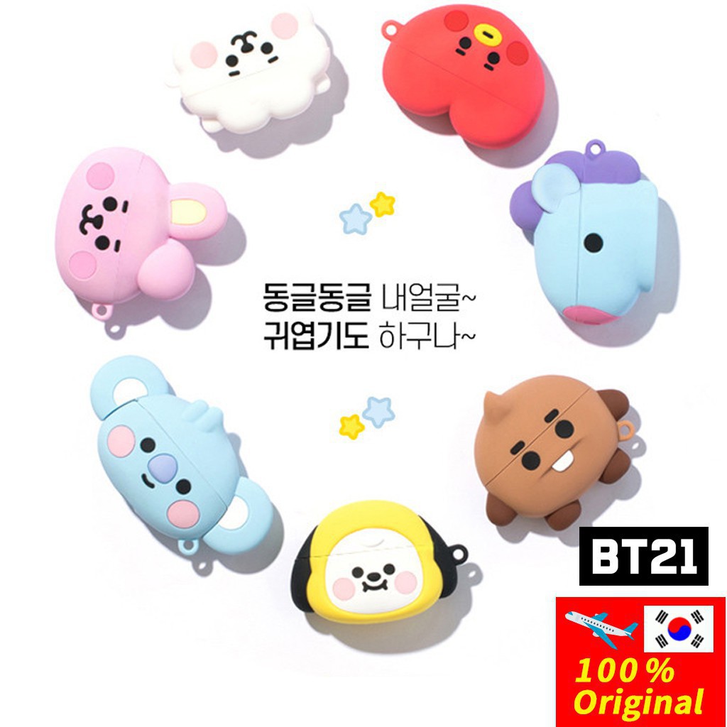 BTS BT21 Official Face Type AirPods Pro Case