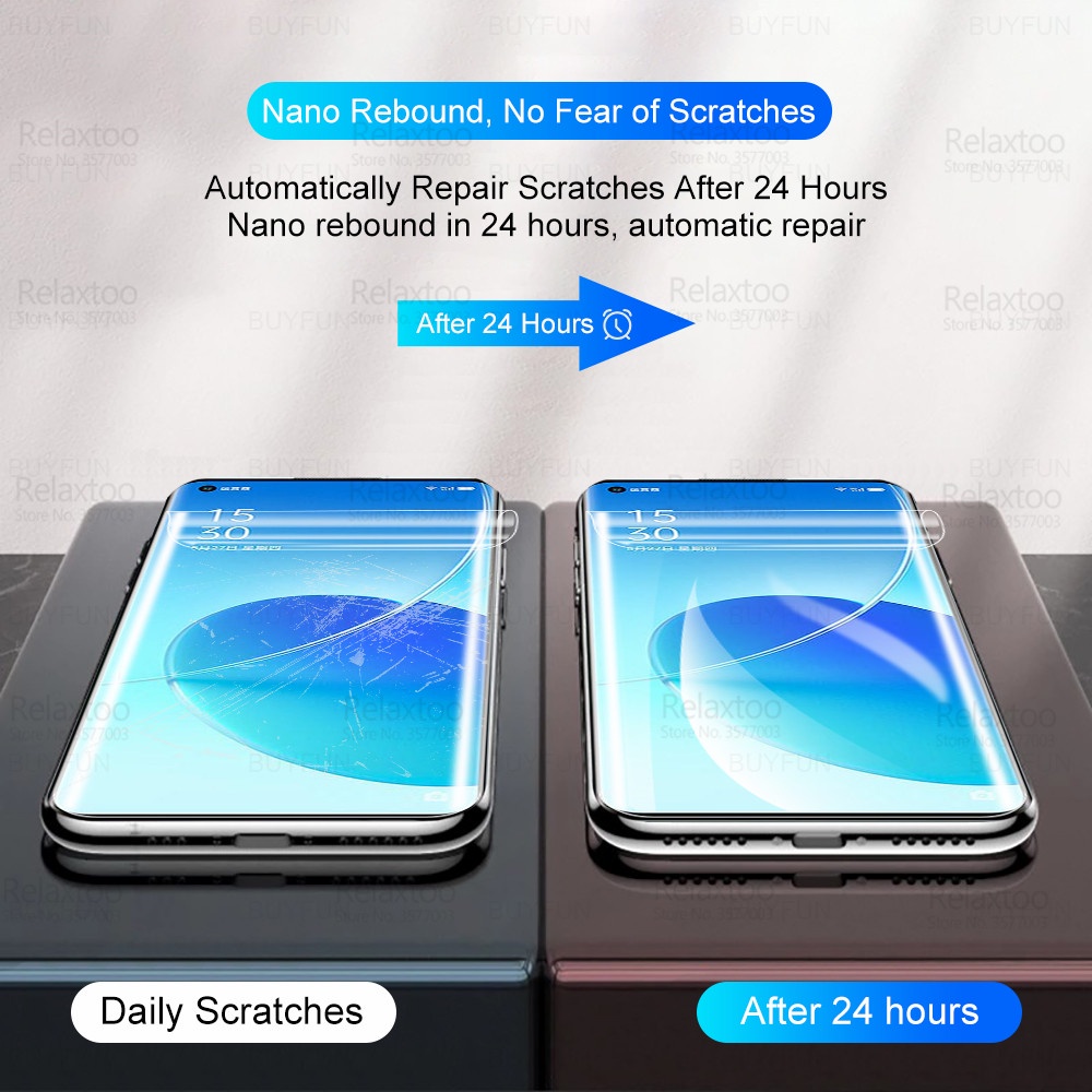 3 miếng dán bảo vệ màn hình hydrogel mềm cong cho Oppo Reno6 Pro Reno 6 Z 6Z 6Pro On Reno6Z Reno6Pro
