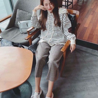 Quần len tăm ống rộng