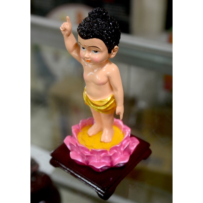 Tượng Đức Phật Đản Sanh vẽ màu cao 13cm