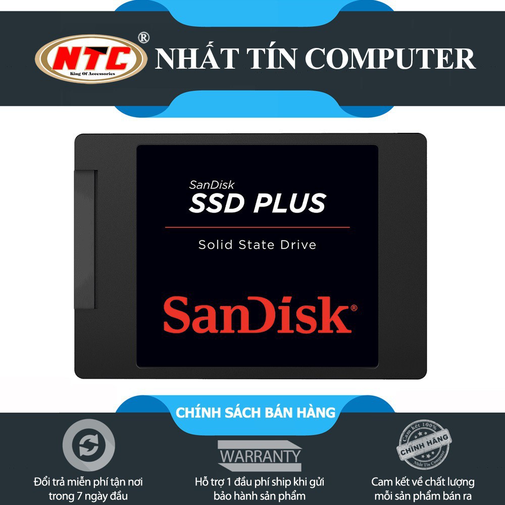 k89 Ổ cứng SSD Sandisk Plus 120GB 530MB/s (Đen) 1