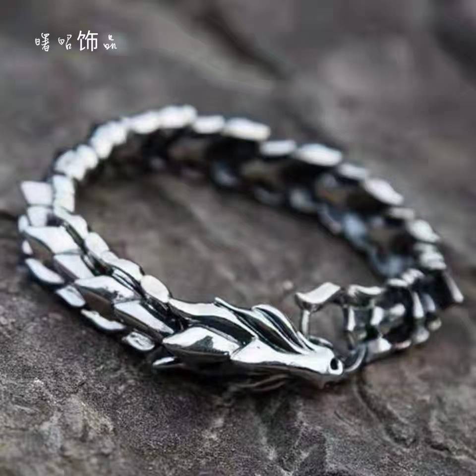 Dây Chuyền/Vòng Tay/Vòng Tay Hình Rồng Phong Cách Hip Hop Thời Trang Cho Nam