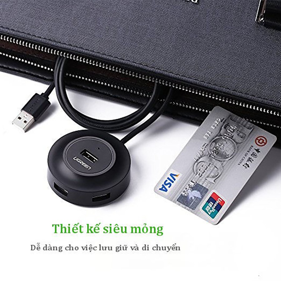 Bộ Chia USB 4 Cổng Ugreen 20277 chuẩn USB 2.0 chính hãng - Hapugroup