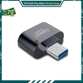 Jack Chuyển Đổi Chân Type C Sang Cổng USB Earldom OT41 - Chân chuyển đổi Type C hỗ trợ cổng USB 3.0