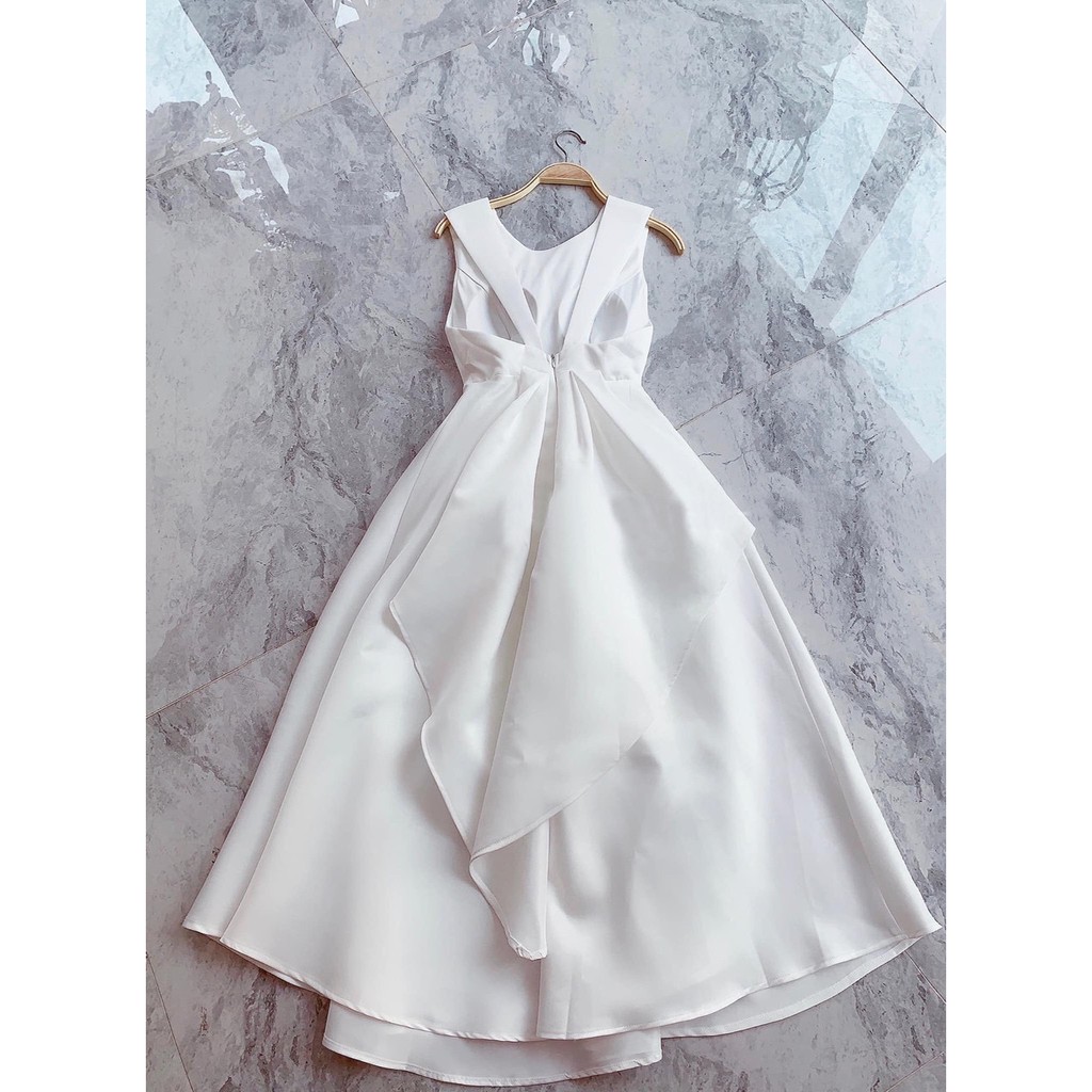 [Mã SKAMSALEP6 giảm 10% tối đa 100K đơn 150K] Đầm Trắng Xòe Hai Dây Hở Lưng Có Lót Trong [Ảnh Thật Cuối] - DX986 | BigBuy360 - bigbuy360.vn