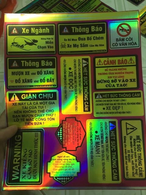 Tem sét cảnh báo 7 màu