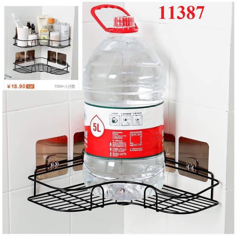 Kệ góc inox dán tường nhà tắm, kệ góc đựng đồ dán tường không cần khoan
