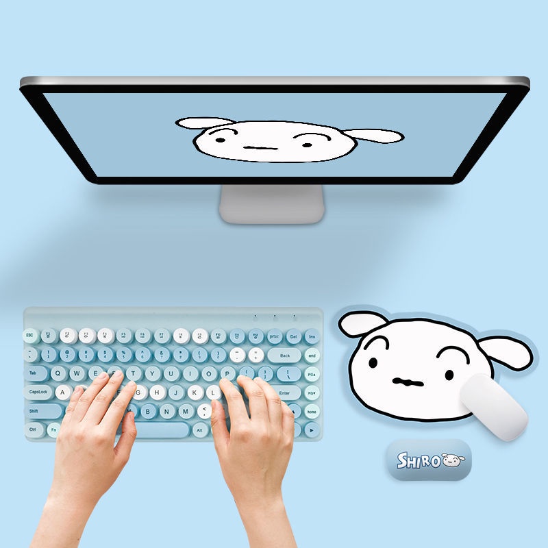 Đệm Lót Chuột Bằng Silicon Họa Tiết Hoạt Hình Cậu Bé Bút Chì Shin-Chan