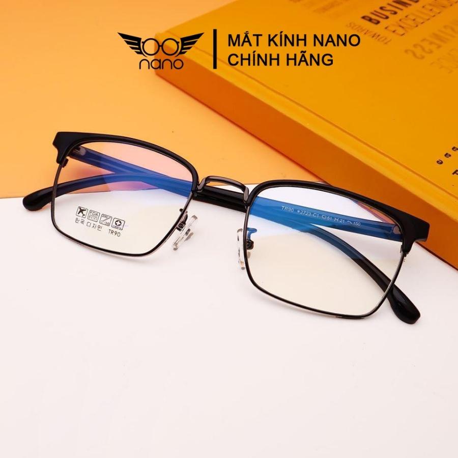 Gọng kính cận nữ nam, kính gọng vuông NANO 6205 thời trang phong cách Hàn Quốc chống trầy xước chống tia UV