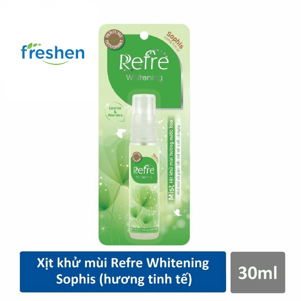 Refre - Xịt khử mùi dưỡng trắng hương nước hoa 30ml | BigBuy360 - bigbuy360.vn
