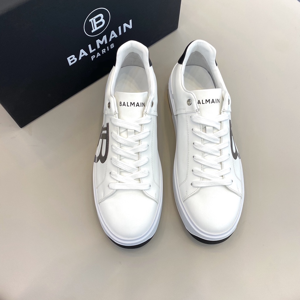 Giày sneakers nam da thật cao cấp BALMAIN thiết kế trẻ trung và năng động với phong cách tươi mới