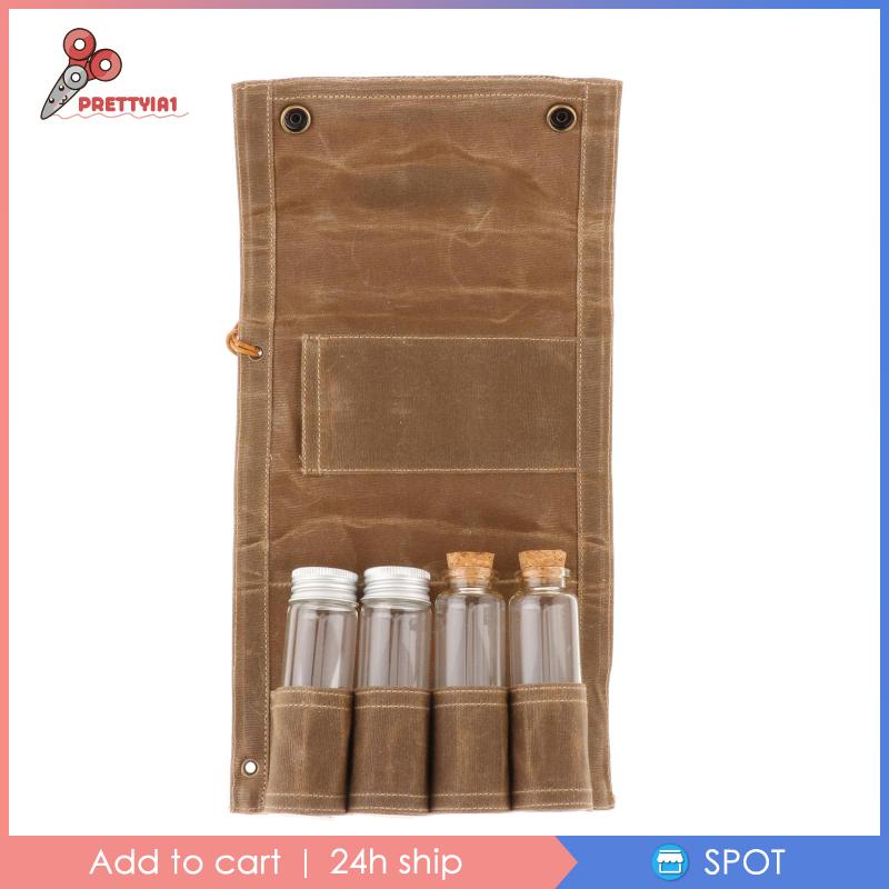 [Prettyia1] Lọ Thiếc Đựng Gia Vị / Muối / BBQ Cắm Trại Dã Ngoại Có Giá Đỡ