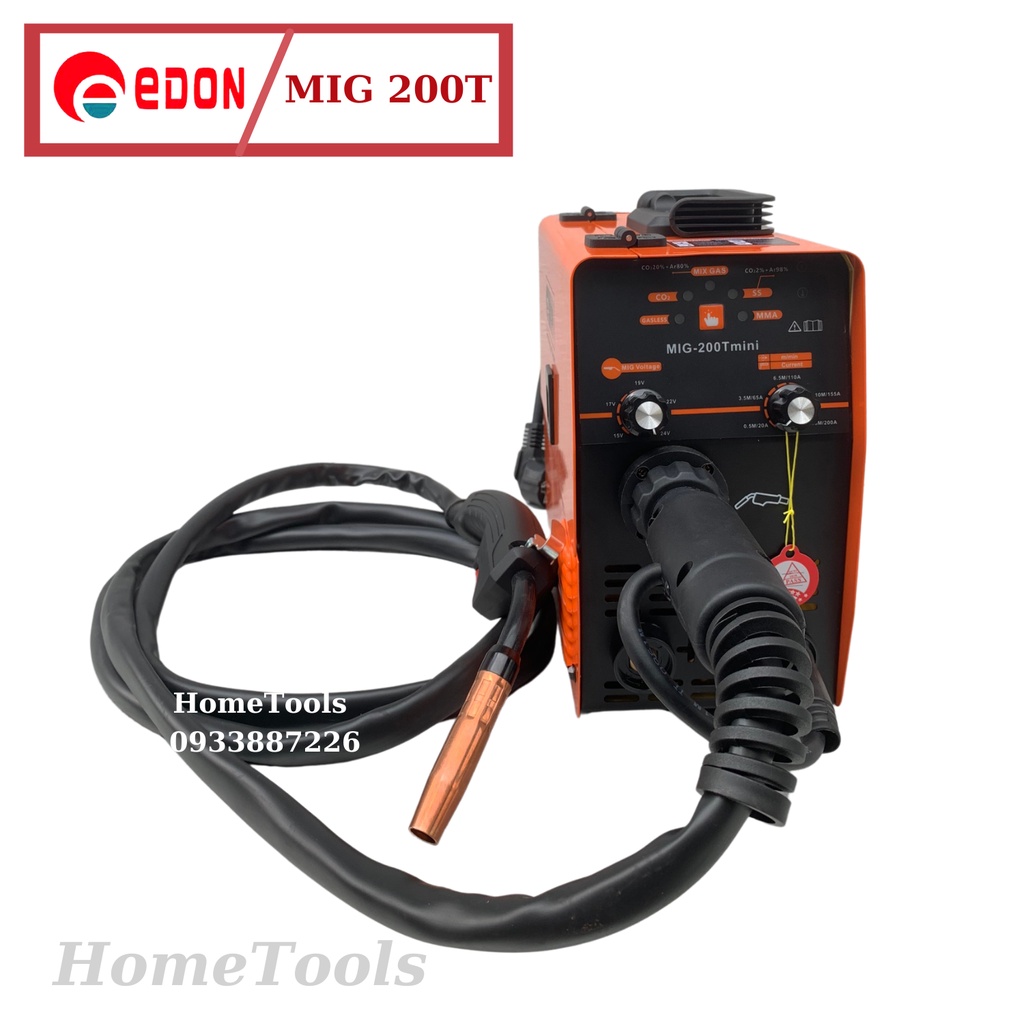 Máy hàn MIG 5 chức năng MIG 200T thương hiệu Edon - Tặng cuộn dây hàn không dùng khí 1kg