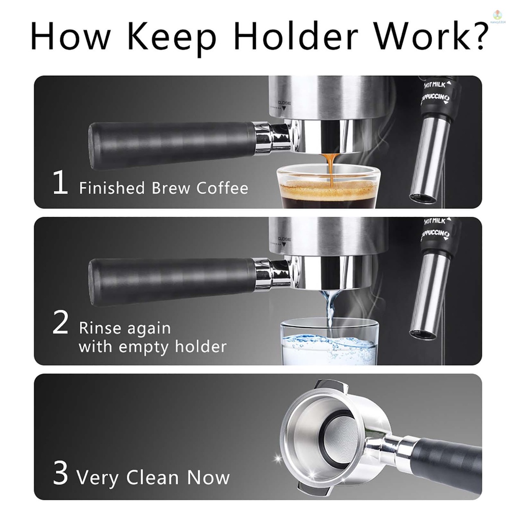 Tay cầm máy pha cà phê nancy5856-Sump tương thích với máy pha cà phê Delonghi ECP31.21 eco310 ecp35.31