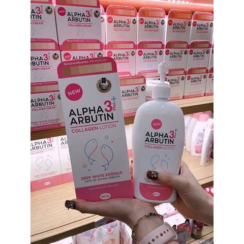 Sữa dưỡng trắng da Alpha Arbutin Collagen Collagen Lotion 3+ Plus 500ml