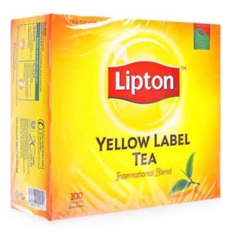 Trà Lipton Túi Lọc Nhãn Vàng Hộp 100 Túi 200g