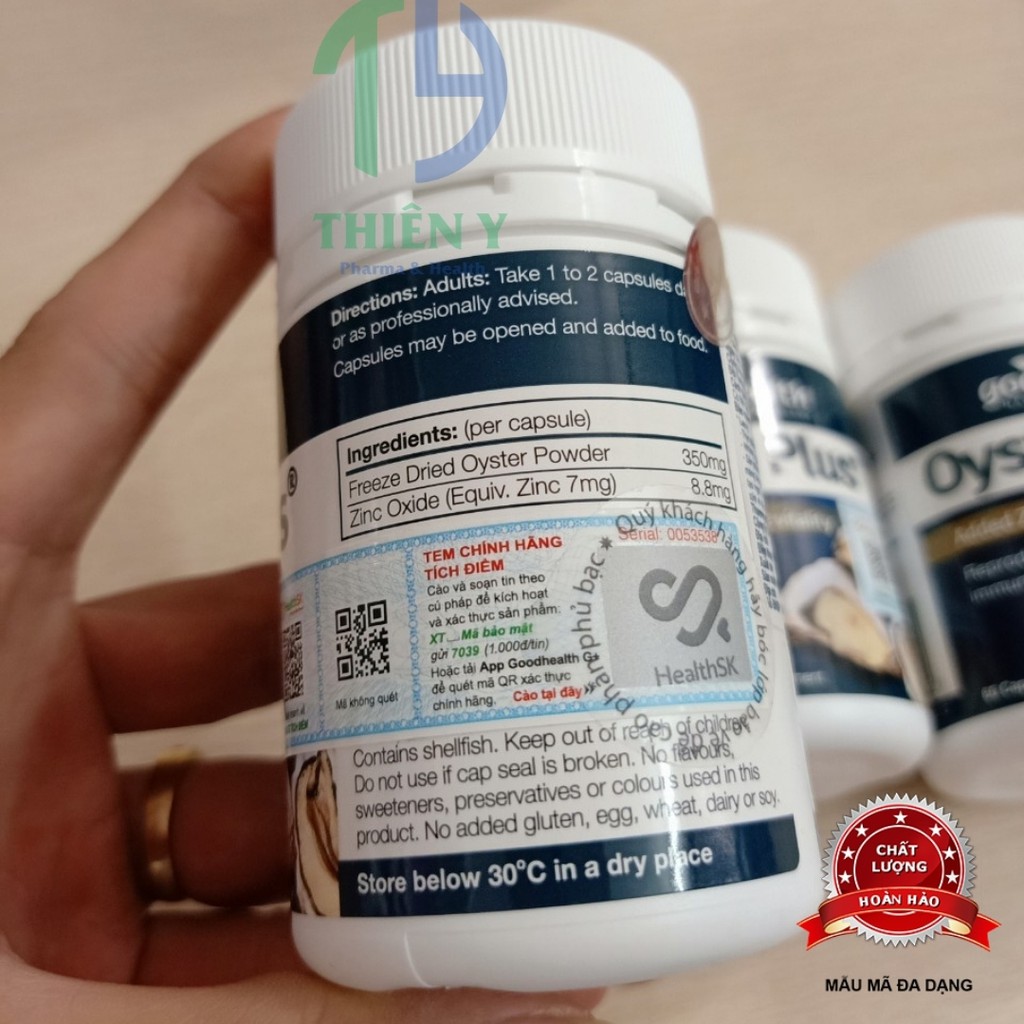 Tinh Chất Hàu Biển Oyster Plus Goodhealth, Tăng Sinh Lý Nam, Hộp 60 Viên, Nhập Khẩu Chính Hãng - Thiên Y Pharmacy