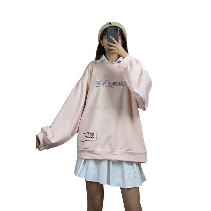 Áo Sweater Nỉ Bông Nam Nữ Form Rộng Unisex Màu Hồng Pastel Chất Nỉ Ngoại Mềm Mịn, Không Xù Rô Store SW03