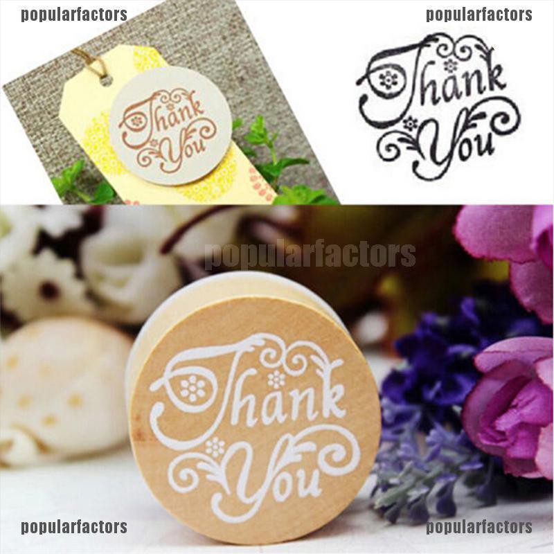 Bộ 6 khuôn đóng dấu tròn họa tiết chữ viết tay bằng gỗ tiện dụng