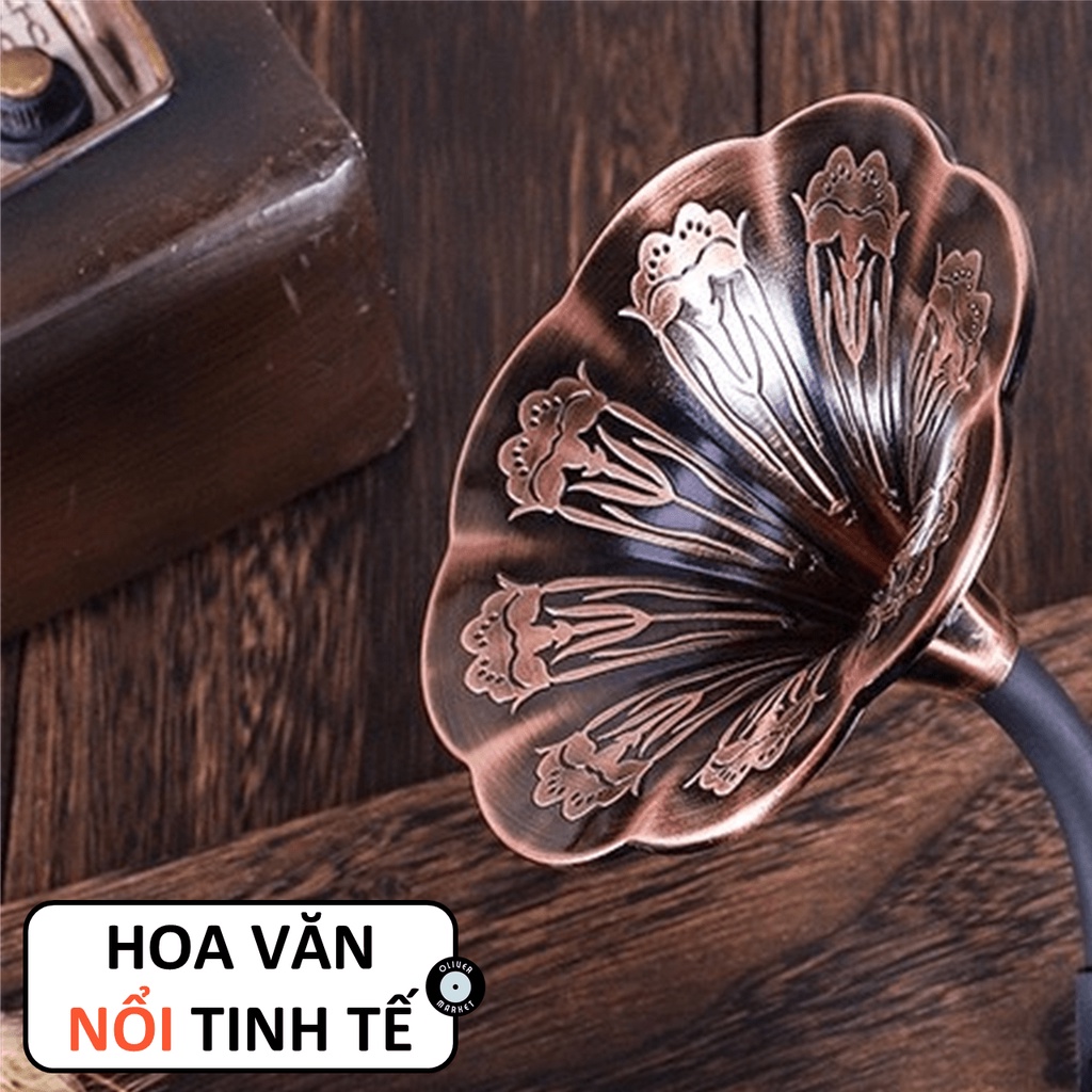 Loa Bluetooth Cổ Điển OLIVER FT05 Loa Kèn Bluetooth Mini Vintage Đồ Decor Bàn Học Trang Trí Phòng Khách Làm Quà Tặng