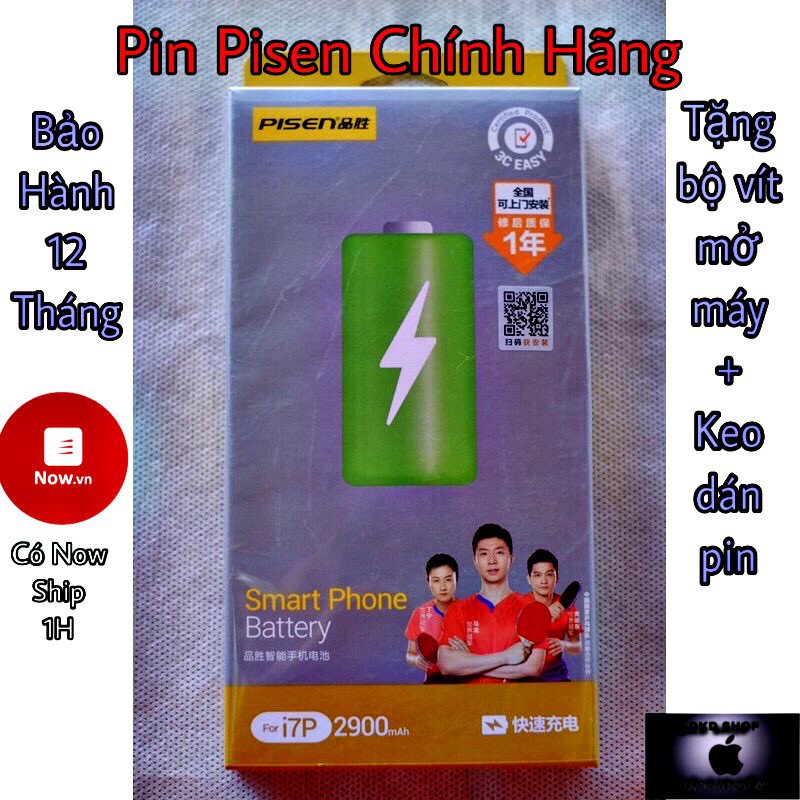 PIN PISEN IPHONE 5s/6/6s/6pl/6spl/7/7pl/8/8pl/X/Xs/Xr/Xsmax + Bộ Vít tháo lắp