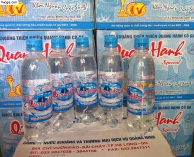 Nước khoáng quang hanh quảng ninh mặn bổ sung gas