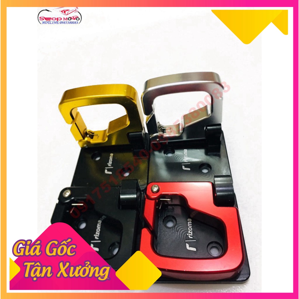 MÓC TREO CNC RIZOMA CAO CẤP DÀNH CHO SH, SH MODE, LEAD (Ảnh Sp thật)