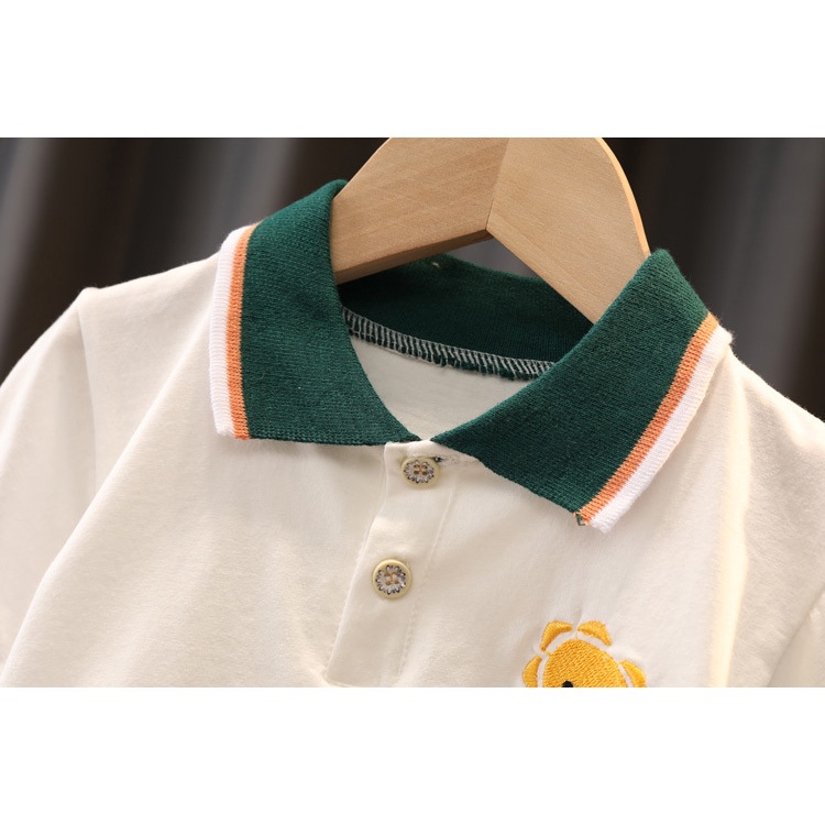 Bộ áo polo tay ngắn phối quần short thời trang cho bé