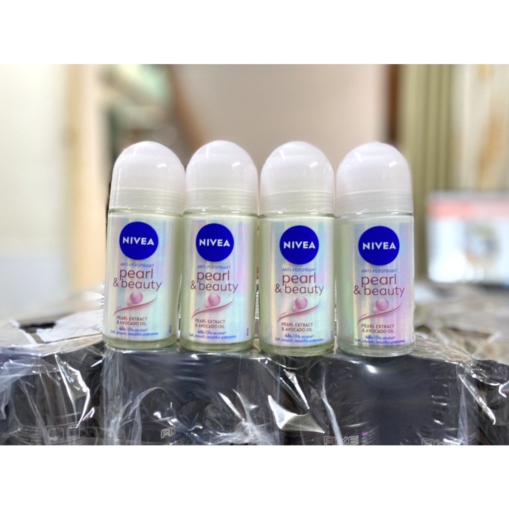 Lăn khử mùi NIVEA pearl & beauty khử mùi ngừa thâm 50ml hàng Thái