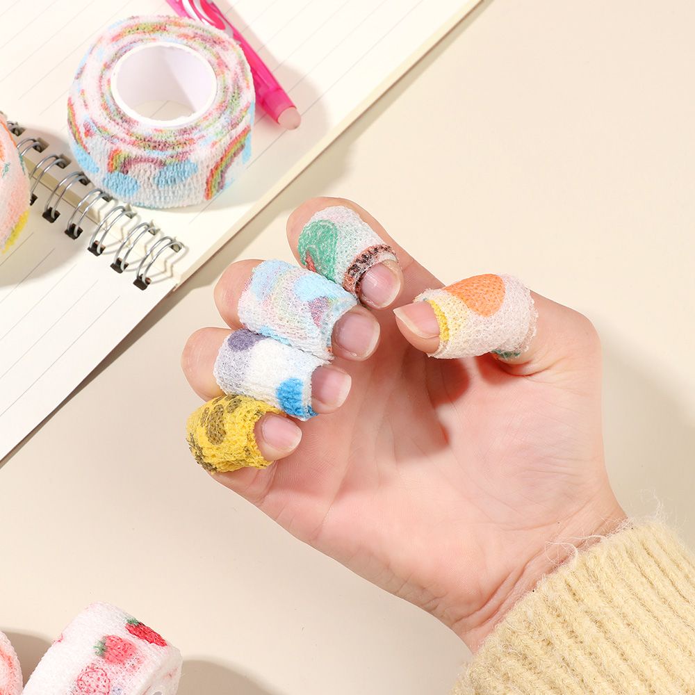 Krny Ngón Tay Bảo Vệ Tự dính Băng Thun Hoạt Hình Khớp Đầu Gối Băng