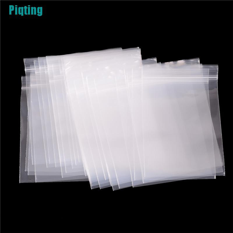 Bộ 100 Túi Zip Nhựa Dày 0.12mm Tự Khóa