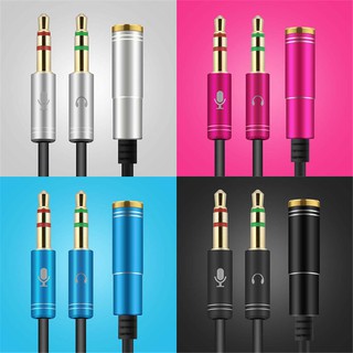 Cáp chuyển đổi âm thanh cổng jack 3.5mm sang 2 hai đầu cho máy tính Mic Hub