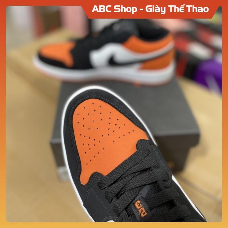 Giày AIR JO.RDAN 1 LOW màu cam tươi | Bản cao cấp,Giầy thể thao nam nữ jd1 cam đen thấp cổ