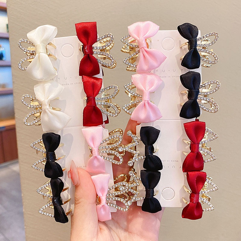 Kẹp Tóc Nơ Đính Đá Thời Trang Cho Bé Gái