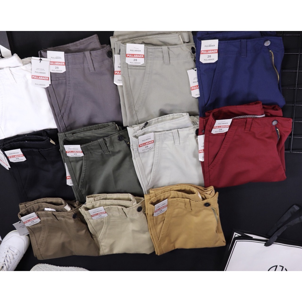 Quần short nam chất liệu kaki cao cấp P&amp;B - Nhiều màu để lựa chọn - Mã DEN001