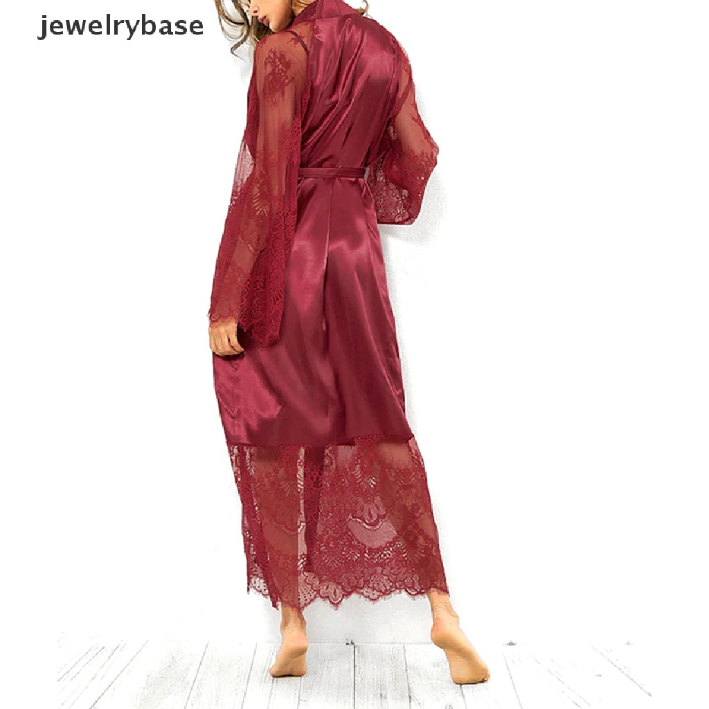 Áo choàng ngủ vải lụa satin phối ren thời trang cho nữ
 | BigBuy360 - bigbuy360.vn