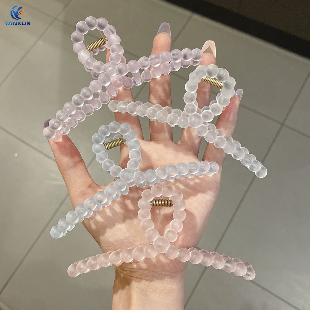 Kẹp tóc nhựa trong suốt phong cách thời trang thanh lịch dành cho nữ