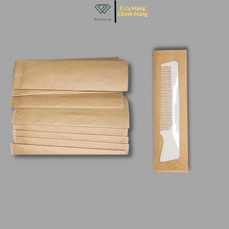 Lược mini cho nhà nghỉ và khách sạn bao bì túi giấy sang trọng bảo vệ môi trường