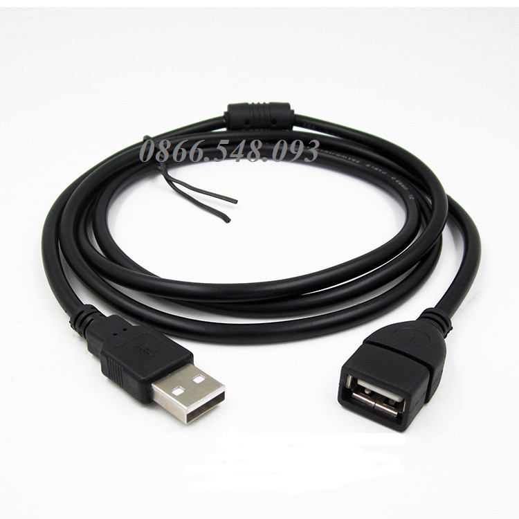 Dây cáp USB nối dài 1.5M màu đen