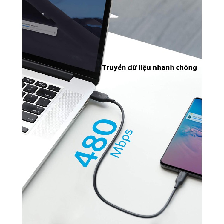 Cáp Truyền Dữ Liệu Điện Thoại Anker PowerLine III USB-C To USB-C 2.0 - Dài 0.9m/1.8m