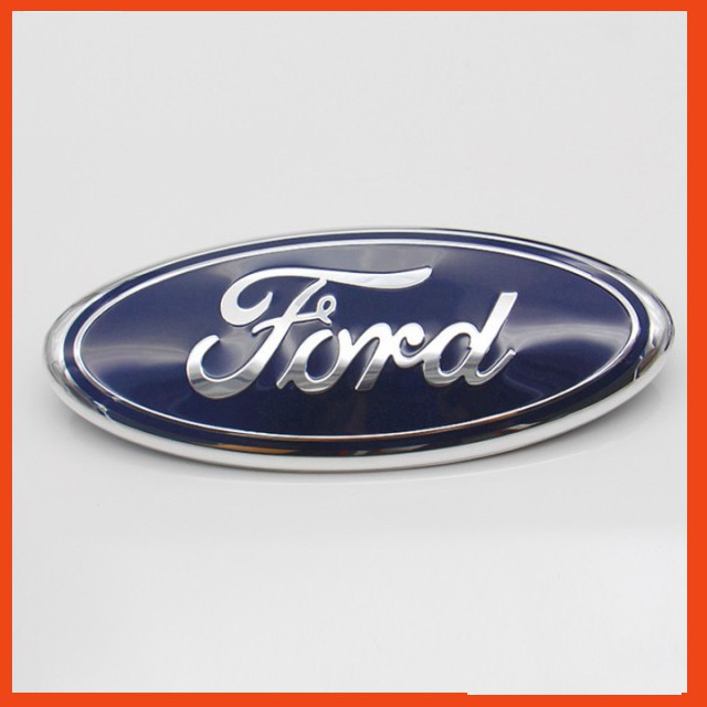 Logo biểu tượng truớc xe FORD Kích thước 23cm*9cm: Mầu Đen, Xanh và Lá Cờ Mỹ GD