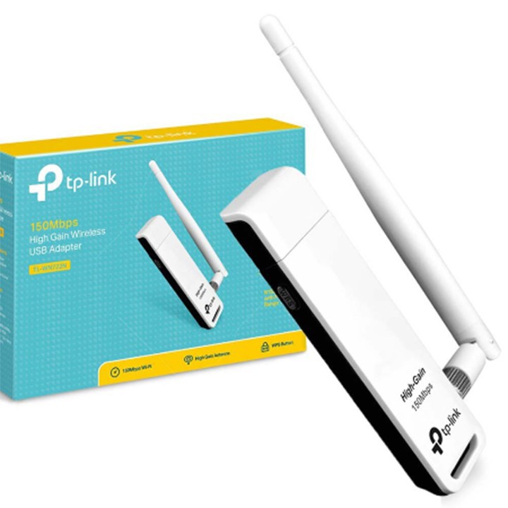 USB thu Wifi TP-Link TL-WN722N Chính hãng (Có anten, 150Mbps)