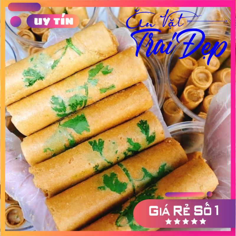 Bánh Ống Ngò Nhân Đậu Phộng hủ Pet 450g - Trai Đẹp Snack