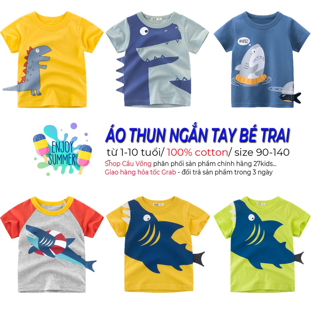 Áo Thun Cho Bé 27Kids In Hình Sáng Tạo Chất Cotton Co Giãn Mềm Mại Thấm Hút Tốt 005