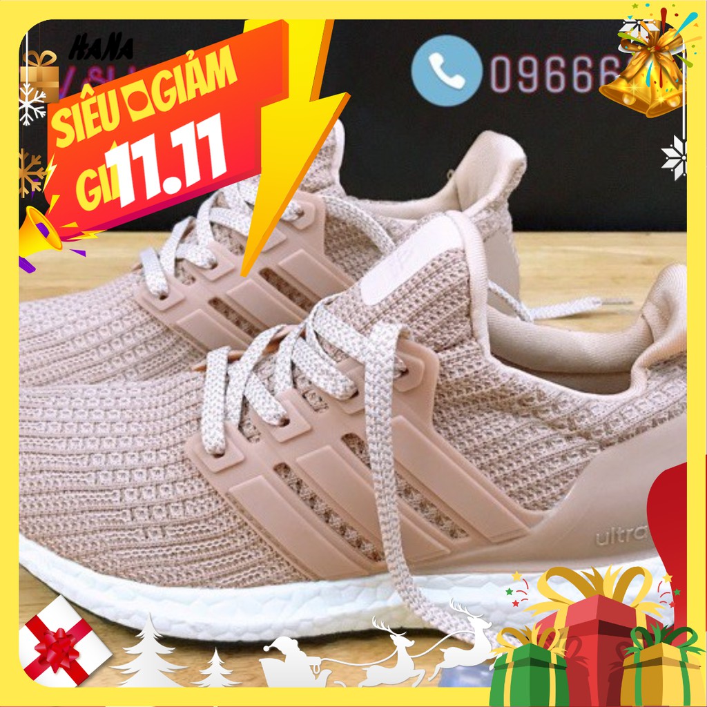 [Hàng super beautifull - TẶNG HỘP CATTON] Giày thể thao ultra boost 4.0 hồng đất 36-39. size . TỔNG KHO SỈ_ TUYỂN CTV