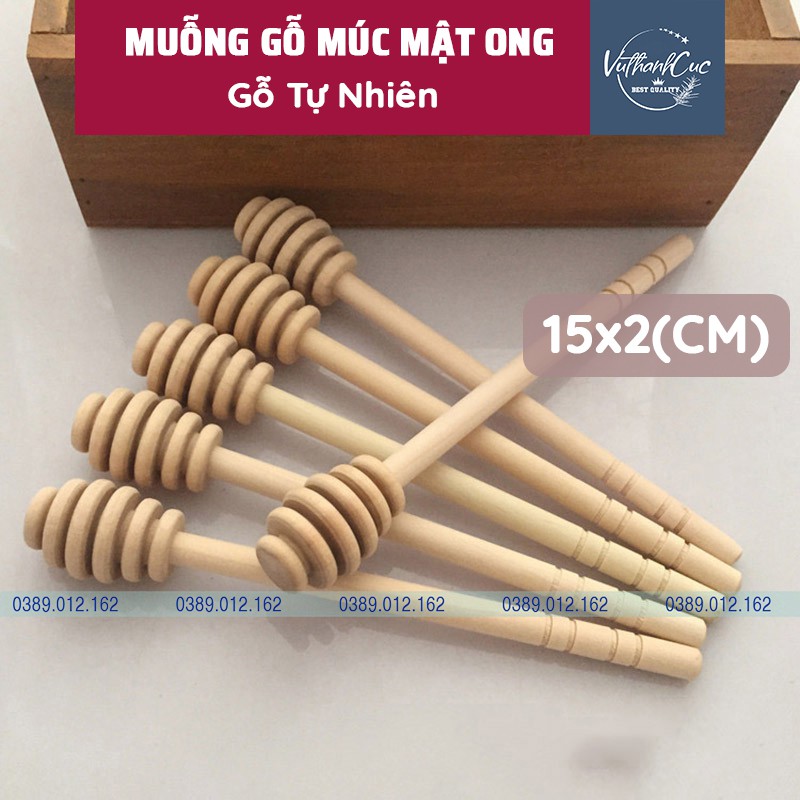 Que [Lấy] khuấy mật ong - Dụng cụ lấy mật ong bằng gỗ thông [150x23mm]