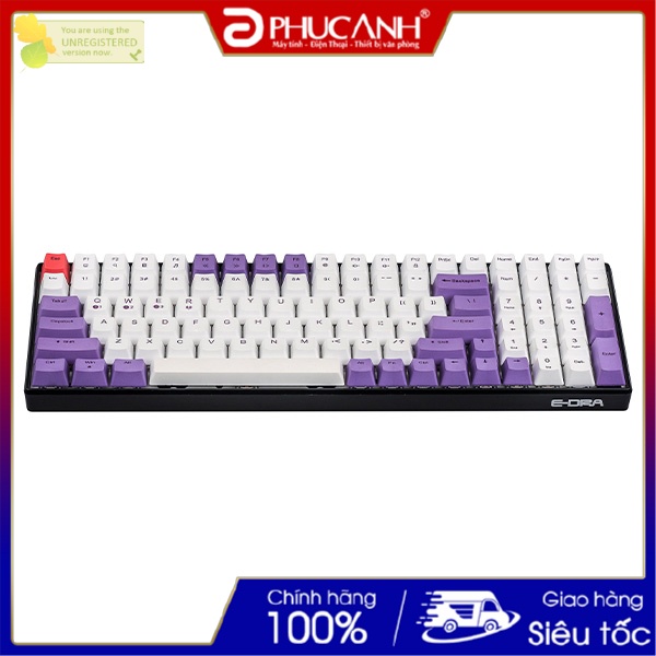 Bàn phím không dây E-Dra EK396W Bluetooth Blue Switch