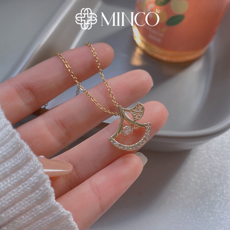 Dây chuyền nữ đính đá Minco Accessories phong cách tiểu thư sang chảnh DT125