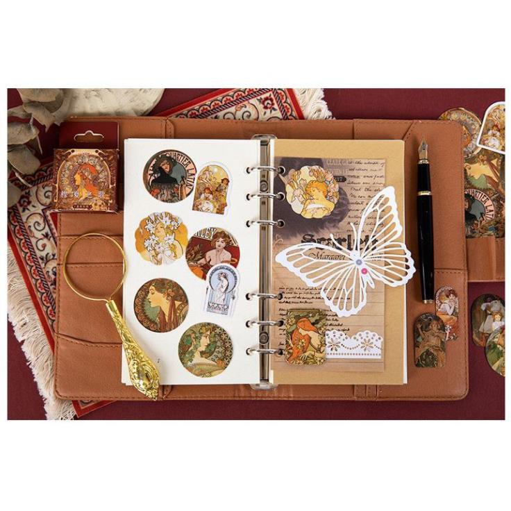 Bộ 46 Sticker Tranh Phụ Nữ Phục Hưng E119